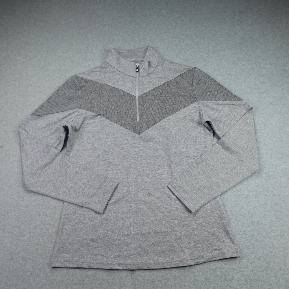 FootJoy Pullover Womens Small Gray Quarter Zip Athletic Golf Stretch Top